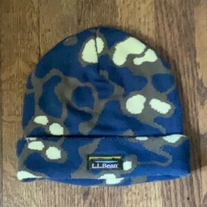 L.L. Bean Blue and Cream Knit Hat